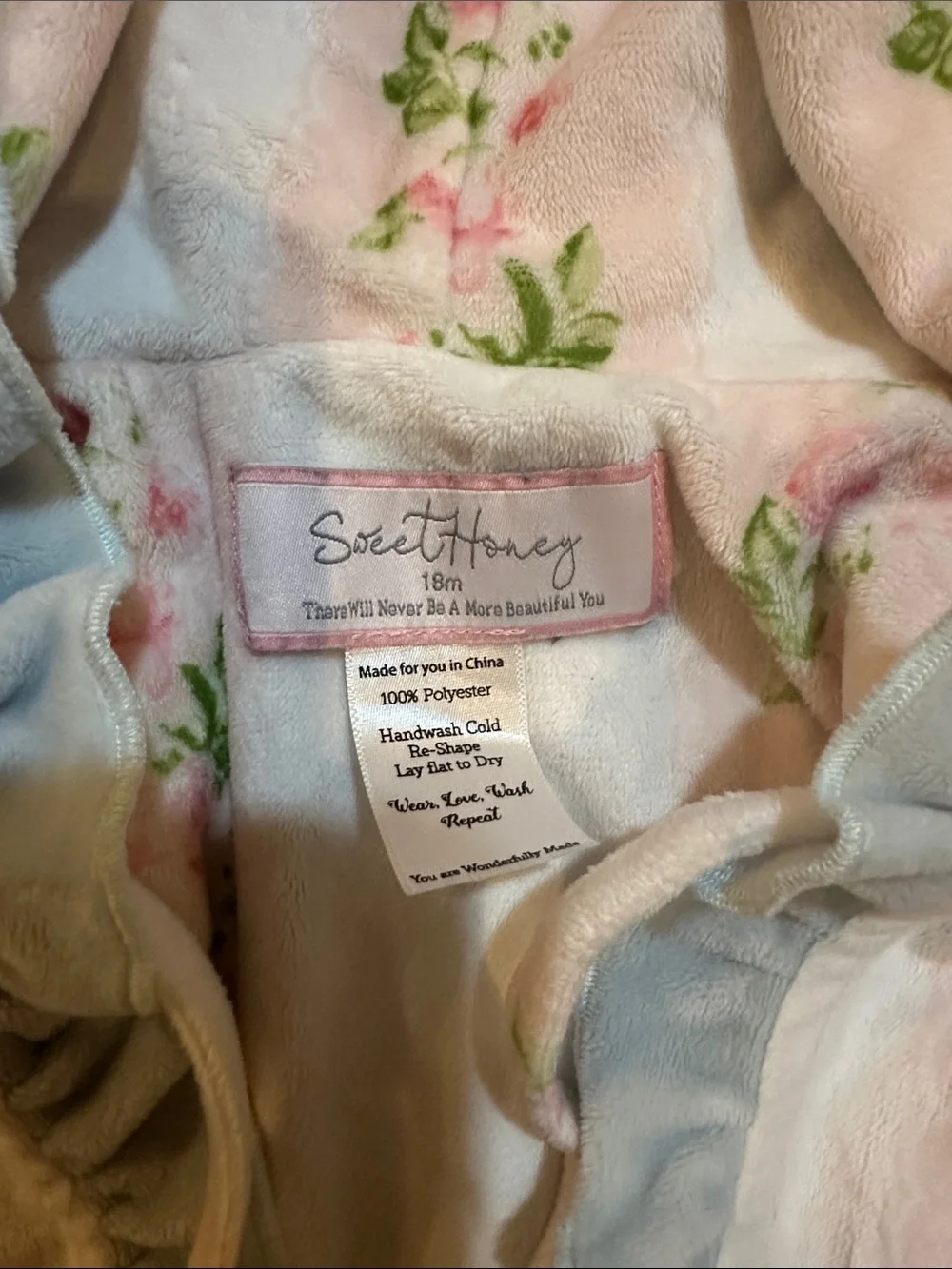 SweetHoney Girls Hooded Swim Coverup in White, Pink, Light Blue